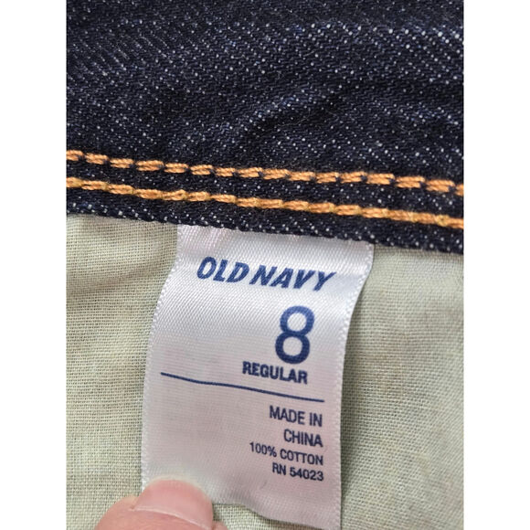Old Navy NWT denim mini jeans skirt 8 dark wash blue - Picture 3 of 13
